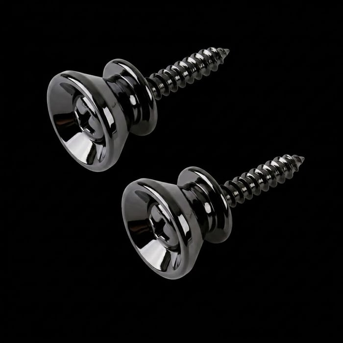 Strap Buttons Black (Set of 2) image